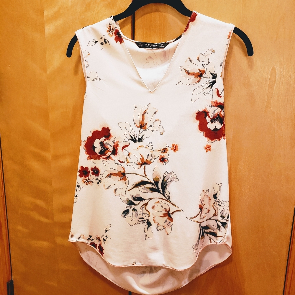 Zara floral shirt